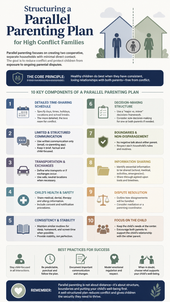 Navigating the storm: a creative parallel parenting plan for high-conflict co-parents 1 Structuring a parallel parenting plan for high conflict families